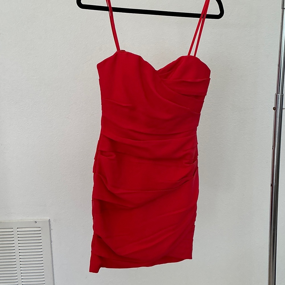 BCBGMaxAzria Vibrant Red Mini Dress